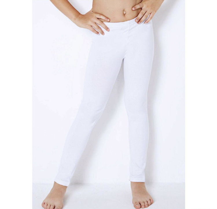 Picture of 261-Leggings Girl Jadea WHITE Long Stretch Cotton